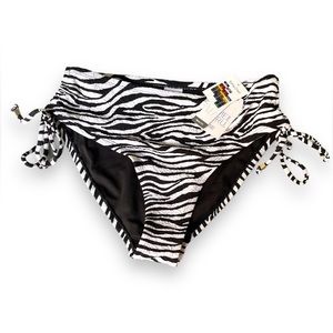 Time and Tru Zebra Print Bikini Swim Bottoms